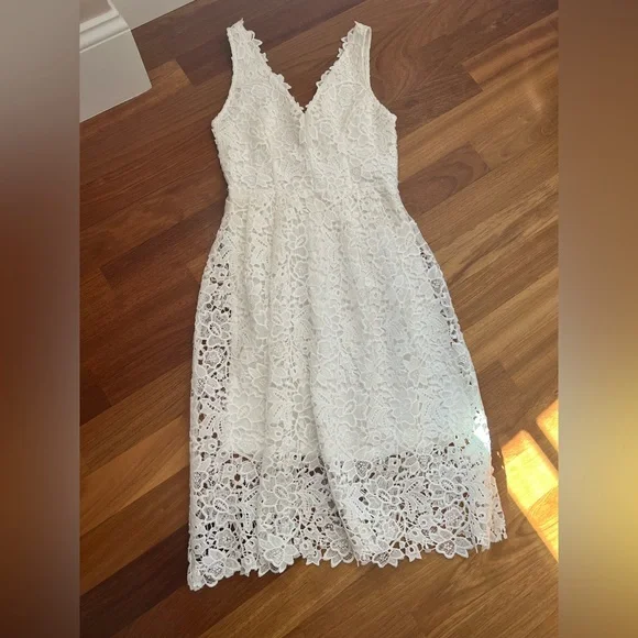 Astr | Dresses | Astr The Label White Lace Midi Dress | Poshmark Astr | Dresses | Astr The Label White Lace Midi Dress | Poshmark